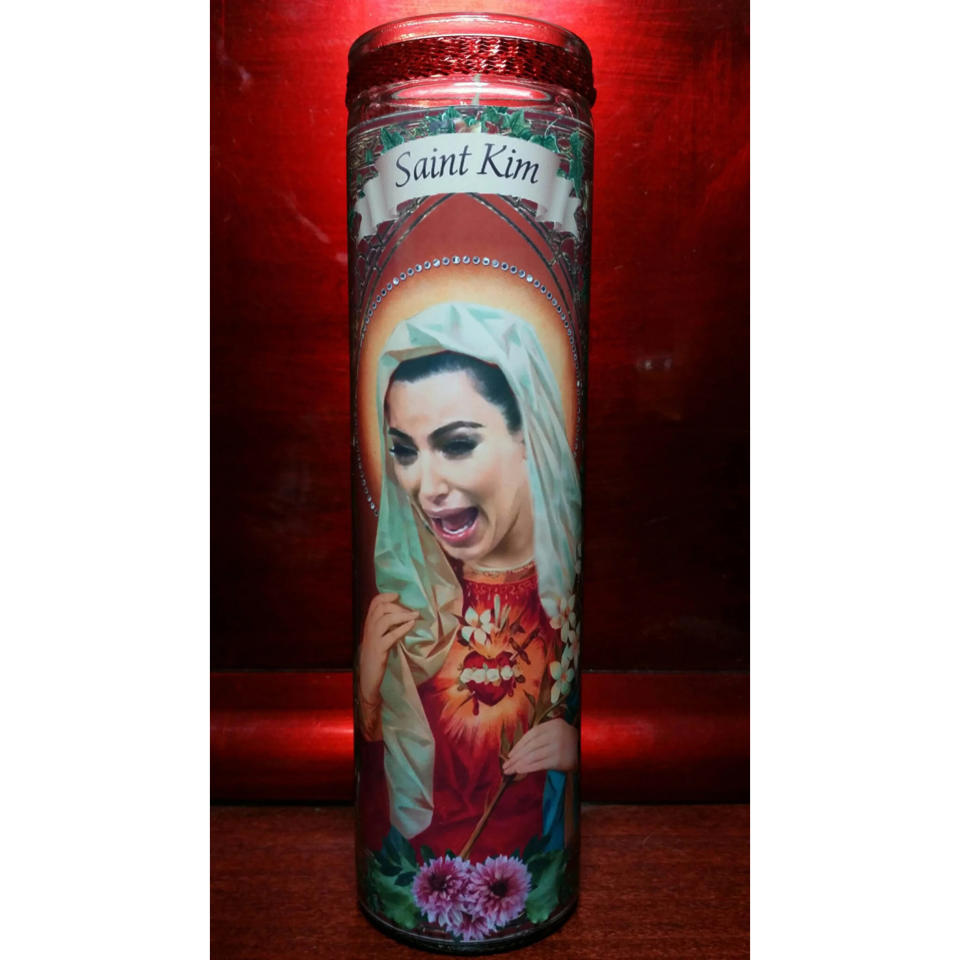Kim Kardashian Crying Prayer Candle