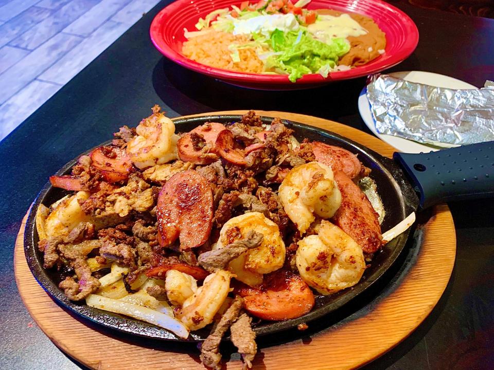On the menu at Las Fiestas, 158 S. Main St. in Eagleville: poly fajitas made with chicken, steak, shrimp, carnitas, sausage and Mexican chorizo.
