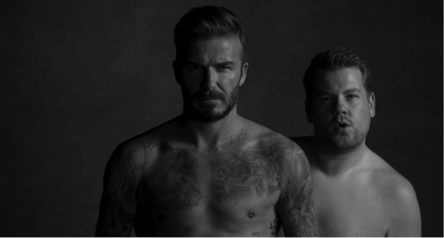 Watch David Beckham And James Corden Dance In Their Underwear