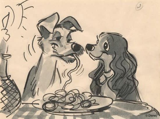 Concept art for ‘The Lady and the Tramp’. Photo: Disney