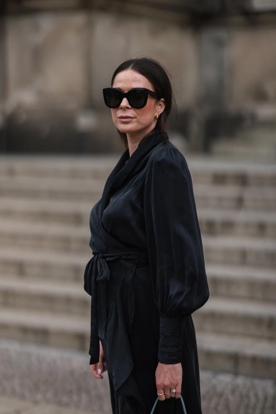 <p>Maldonado's suggestions for funeral clothing is specific: "Think simple, severe, and somber. A sheath or architectural silhouette works well, but avoid anything flirty or joyful, such as an A-line or fit-and-flare." She recommends scanning Farfetch and Net-a-Porter for higher-end labels like Alexander McQueen, Rick Owens, and Ann Demeulemeester, or shopping COS, Banana Republic, and Zara for lower price points. Forbes-Bell also makes a case for browsing your own closet before making any purchases for emotional reasons. "People might find solace in wearing pieces they already own, ones that are drenched in symbolism, or a brand that they already have a connection with," she says.</p>