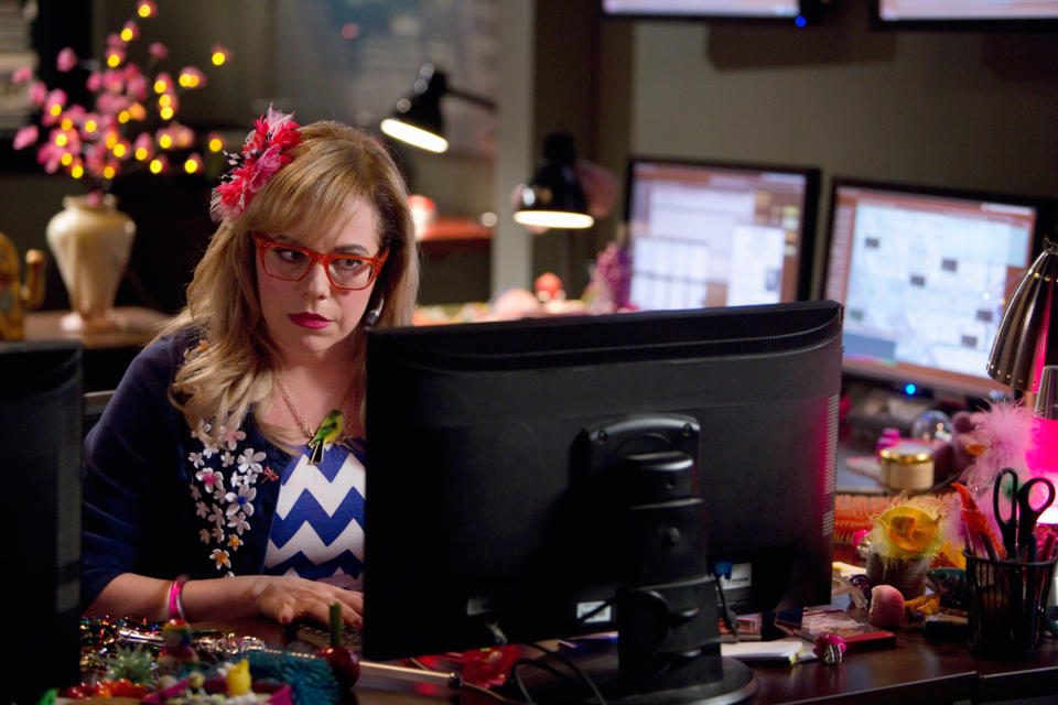 Penelope at her decorated desk