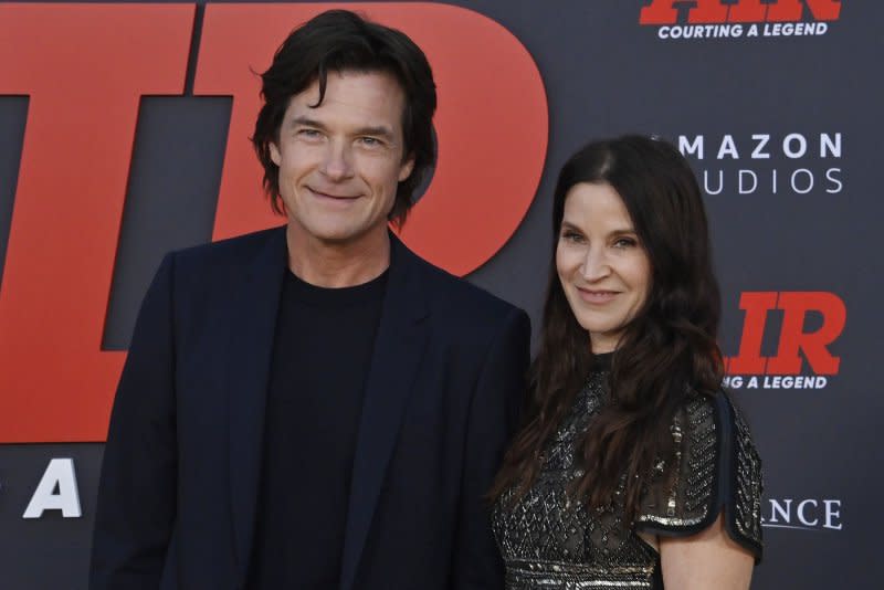 Jason Bateman, seen here with his wife, Amanda Anka, is set to star in, executive produce and direct the first two episodes of a new Netflix series called "Black Rabbit." File Photo by Jim Ruymen/UPI