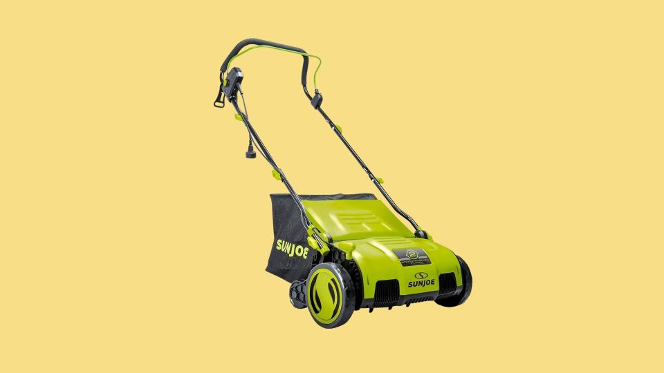 This Sun Joe Dethatcher and Scarifier can keep dead roots off your lawn with ease.