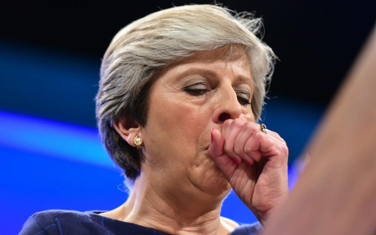 Theresa May during her conference speech - Geoff Pugh for the Telegraph