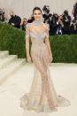 <p>Supermodel Kendall Jenner is no stranger to the Met Gala, and she is also no stranger to a sheer dress, but last night's custom Givenchy ensemble may have been her best effort to date. The gown – which was embellished with crystals and featured a fishtail train and a jewelled neckpiece – was inspired by the house's most famous muse, Audrey Hepburn, and a dress she wore in My Fair Lady.</p>