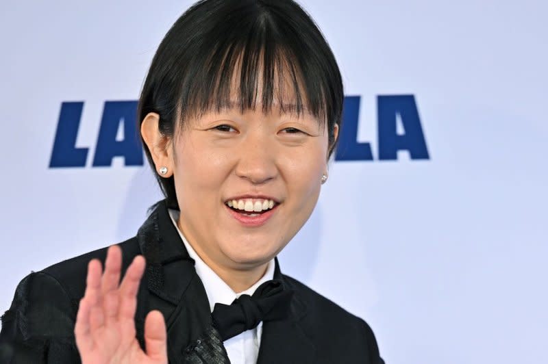 Director Celine Song arrives for the 2024 Film Independent Spirit Awards in Santa Monica, Calif., on Sunday. She won the Best Director Award for "Past Lives," which also won for Best Feature. Photo by Chris Chew/UPI