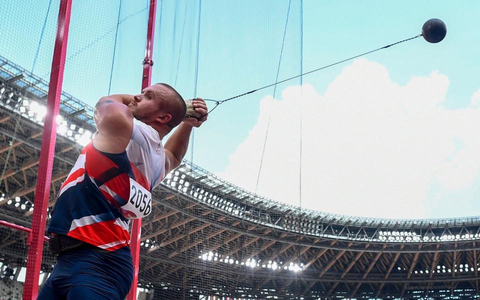 Nick Miller in action in the hammer throw qualification round - EPA-EFE/SHUTTERSTOCK