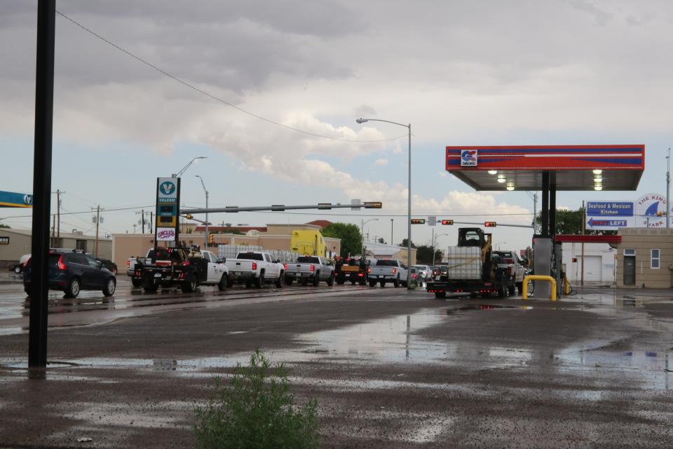 U.S. Highway 285 runs through the city, bringing heavy oilfield traffic, May 31, 2023 in Pecos, Texas.