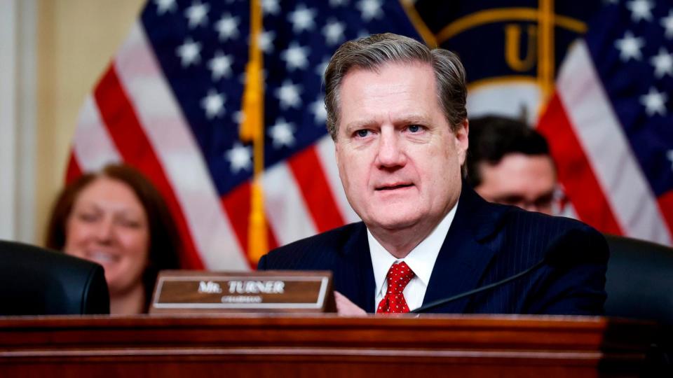 PHOTO: Chairman Michael Turner speaks at a hearing with the House Select Intelligence Committee in the Cannon Office Building, on March 12, 2024, in Washington, D.C. (Anna Moneymaker/Getty Images)