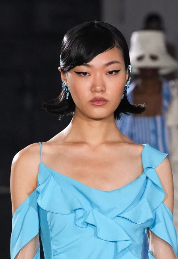 <p>A beauty look from Vivetta Spring 2023. <em>Photo: Imaxtree</em></p>