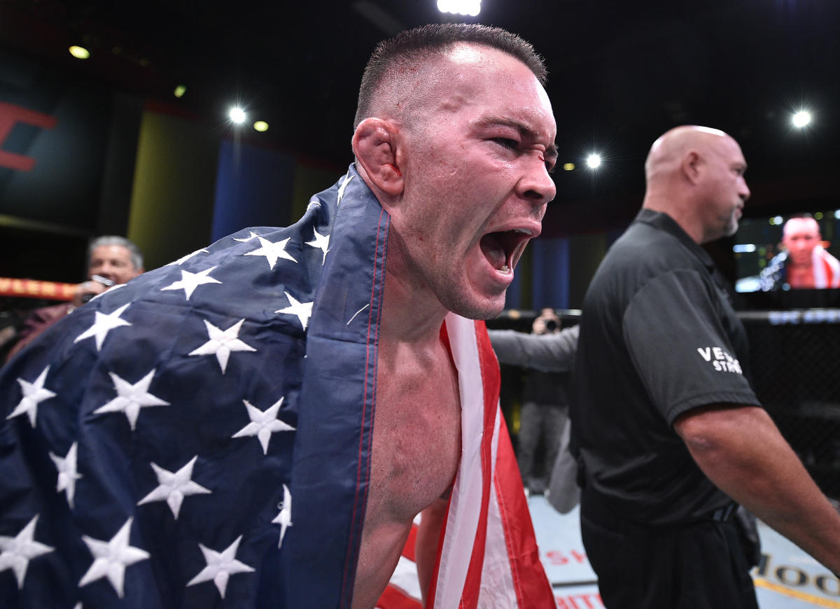 Colby Covington tells LeBron James to 'leave America' after NBA star was  seen sitting during National Anthem