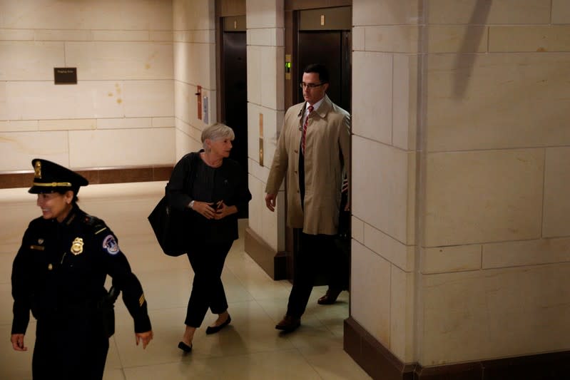 Timothy Morrison, special assistant to the President and senior director for Europe and Russia at the National Security Council, arrives on Capitol Hill to testify before congress in Washington