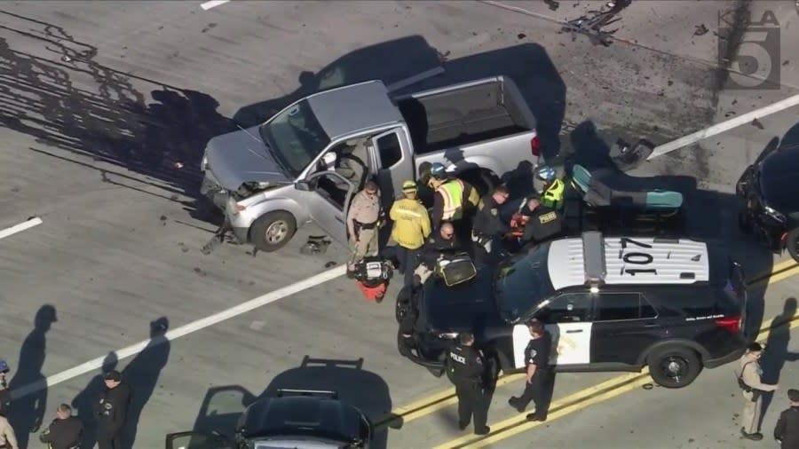 Pursuit ends with head-on crash