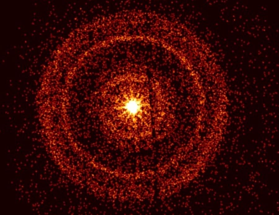 Image from the Swift X-ray telescope of the gamma-ray burst