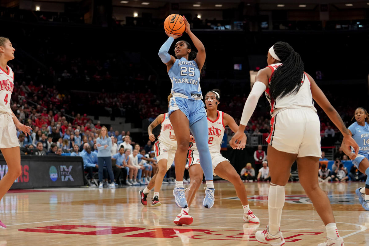 March Madness: UNC's Deja Kelly hits game-tying shot after being carried  off, but No. 3 Ohio State gets the win - Yahoo Sports