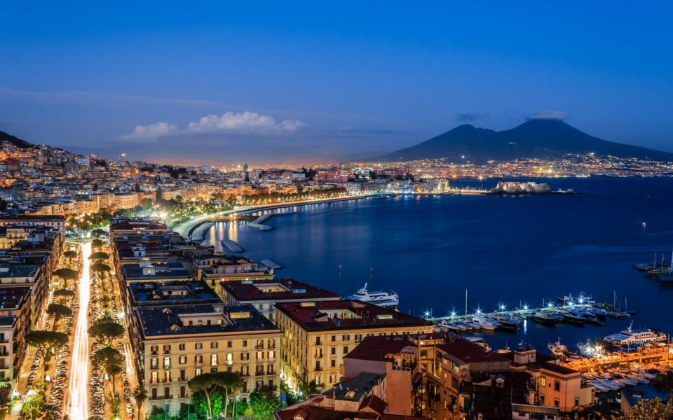 Sorrento is a clifftop seaside town that lies south of Naples, pictured here - Getty Images Contributor