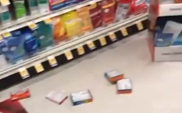 Social media photos showed items shaken from San Francisco supermarket shelves - John DeMotto