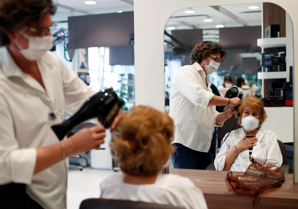 Hairdressers have reopened in Italy for the first time since lockdown was announced 10 weeks ago.