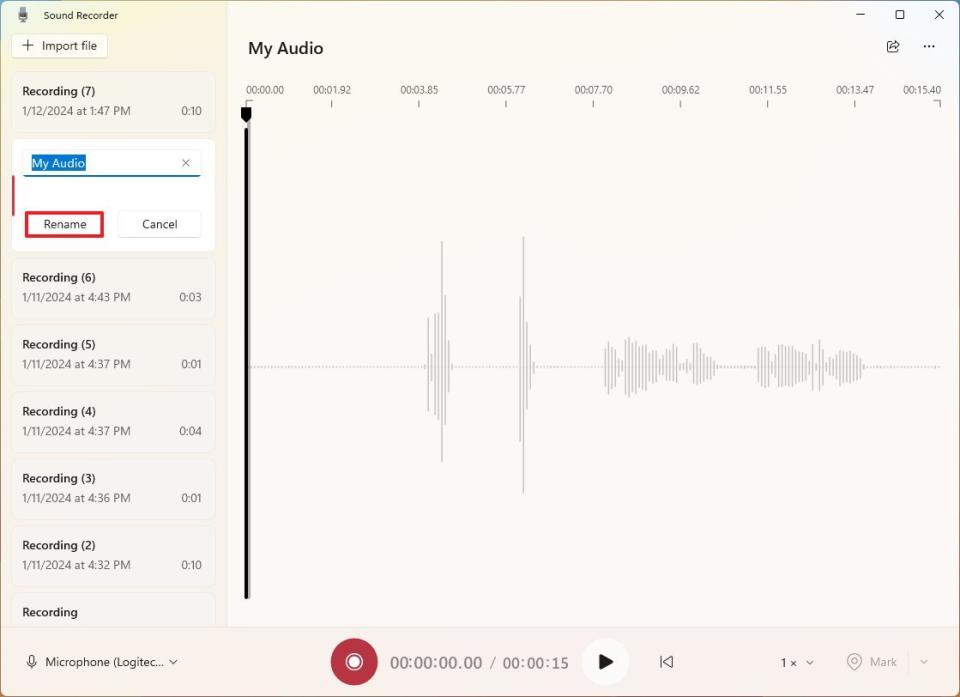 Rename audio file