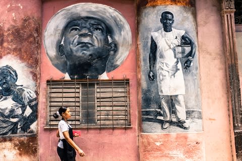 Street art in the Cuban capital - Credit: LUZPHOTO / EYEVINE
