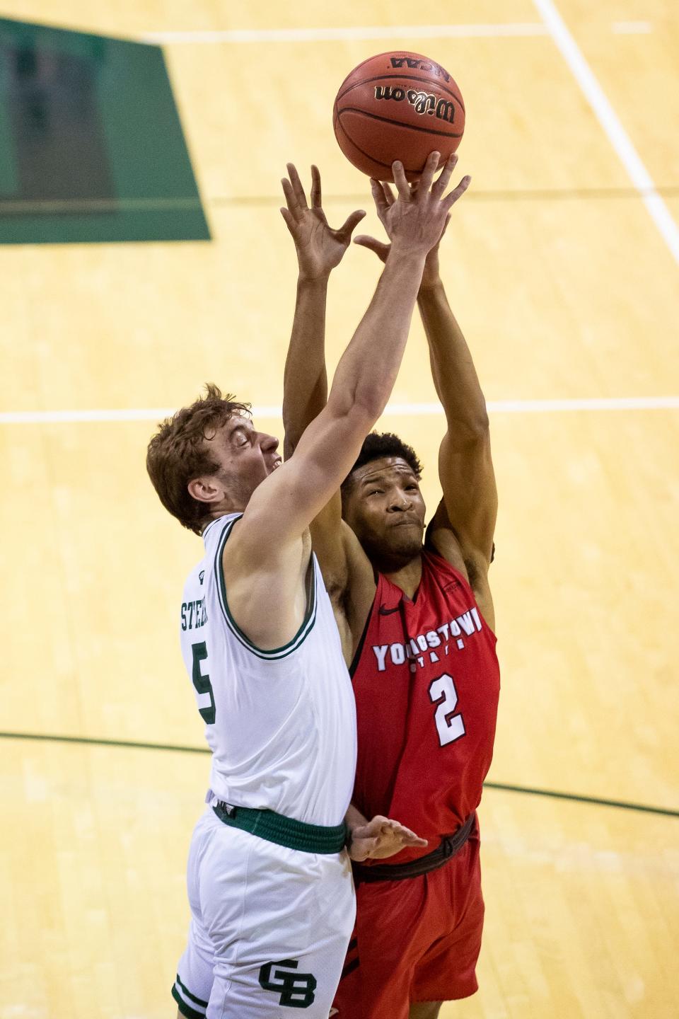 Lucas Stieber (5) spent three years at the University of Wisconsin-Green Bay before entering the NCAA transfer portal.