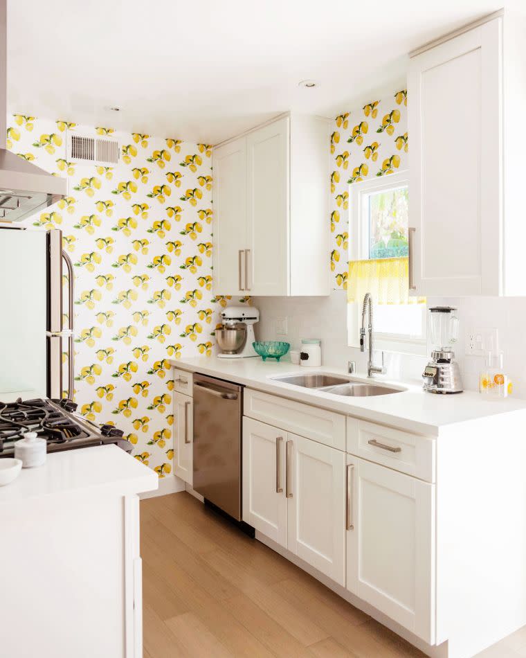 lemon kitchen wallpaper