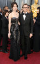 Gary Oldman and Alexandra Edenborough arrive at the 84th Annual Academy Awards in Hollywood, CA.