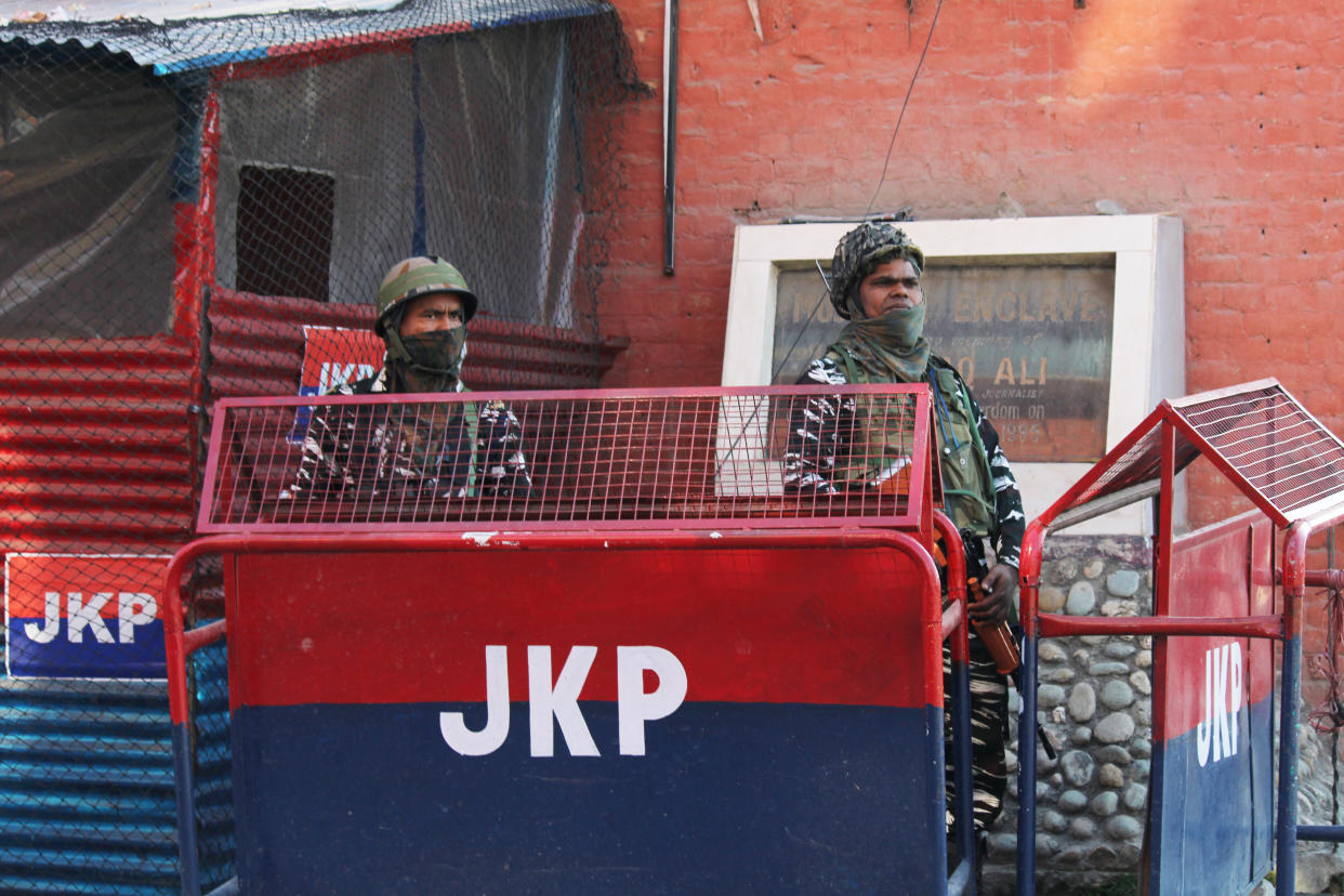 Two paramilitary soldiers (Nusrat Sidiq/NBC News)