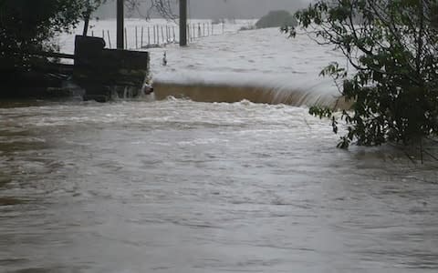 Flooding at the Grade one Historic Gwydir Castle in Llanrwst. Gwydir Castle, Llanrwst, North Wales - Credit: Andrew Price / View Finder Pi 