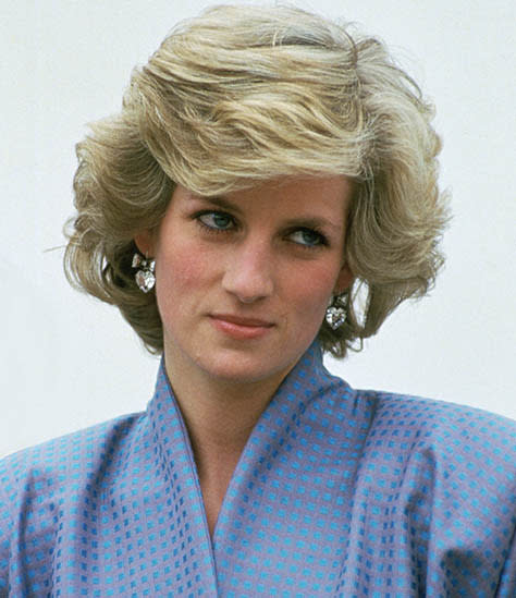 Princess Diana in silk blouse