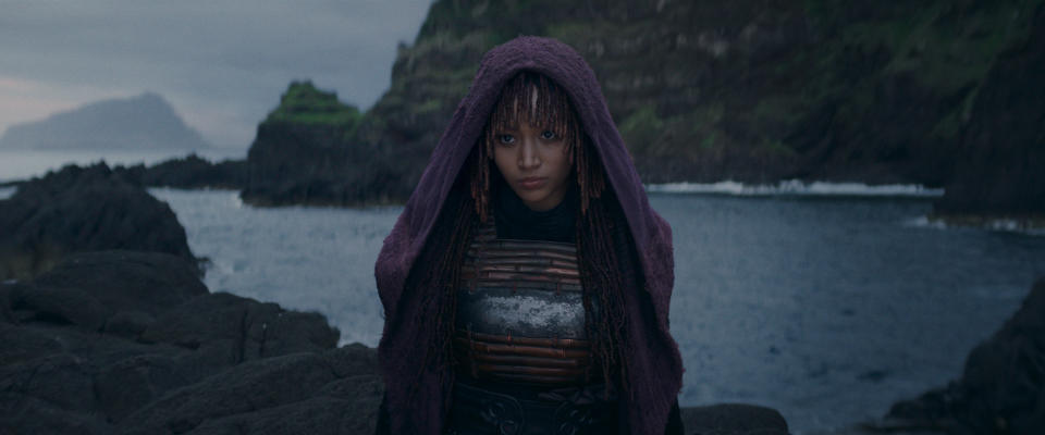 MaeÂ (Amandla Stenberg) in Lucasfilm's THE ACOLYTE, exclusively on Disney+. Â©2024 Lucasfilm Ltd. & TM. All Rights Reserved.