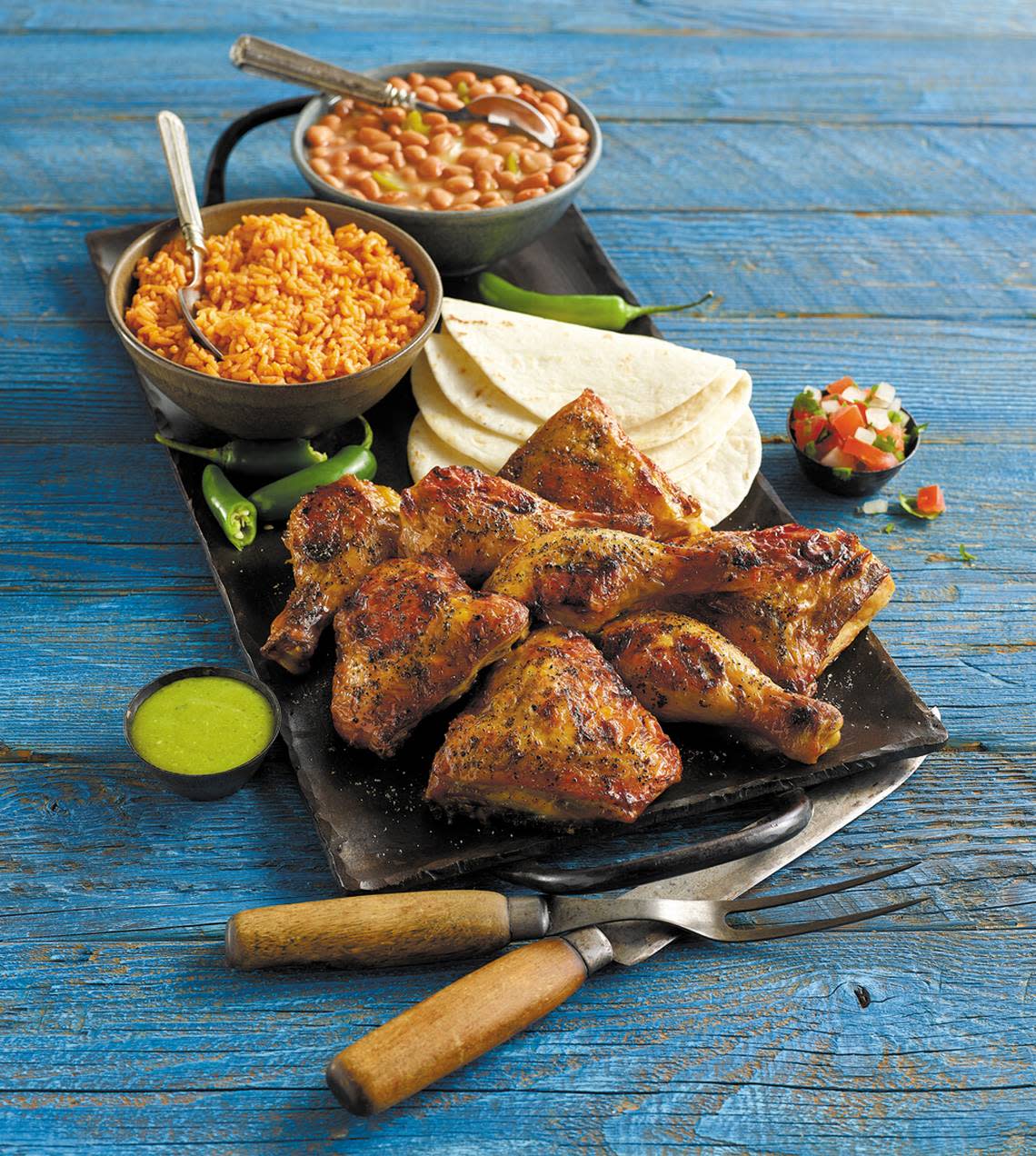 El Pollo Loco’s chicken is marinated in-house daily with a secret recipe then grilled.