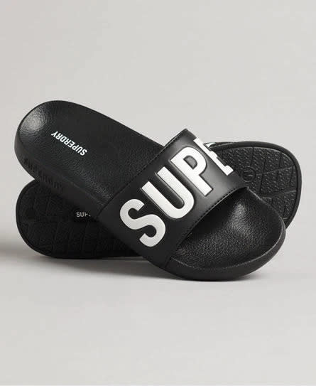 Code Core Pool Slide-Black/Optic, S$59 (Photo: Superdry)
