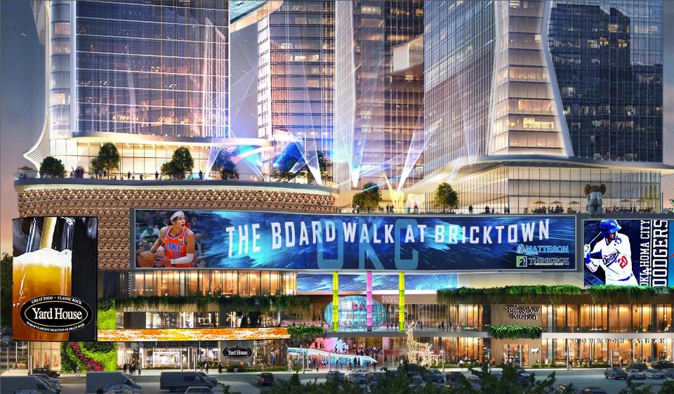 The proposed Boardwalk at Bricktown will be, if built, a glitzy addition to the downtown Oklahoma City skyline.