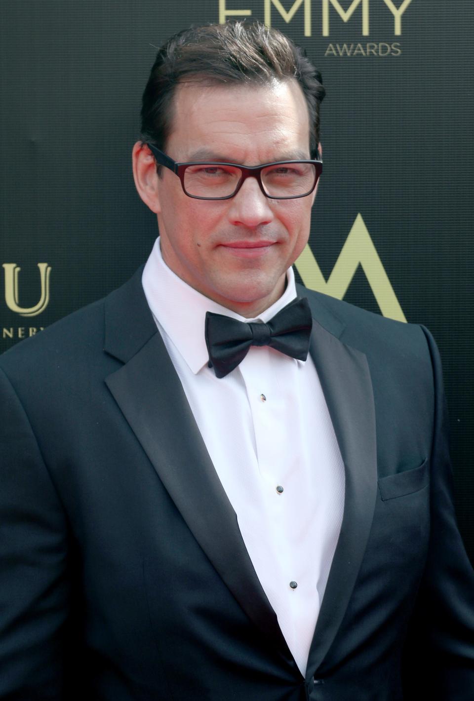 Tyler Christopher arrives at the 45th annual Daytime Emmy Awards on April 29, 2018, in Pasadena, Calif.