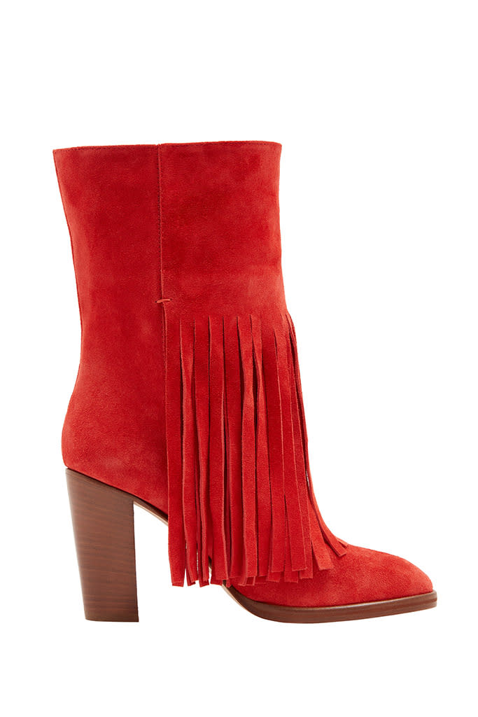 Pollini Spring ’23 fringe boot, an update of an archival style. - Credit: Vincenzo Patruno