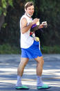 <p>Jack Nicholson's look-a-like son Ray leaves a pickup basketball game in Beverly Hills on Jan. 5.</p>