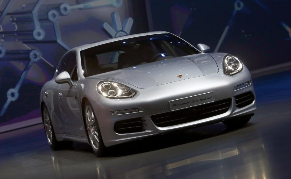 The new Porsche Panamera S e-hybrid car is presented at the Volkswagen group night at the Frankfurt motor show