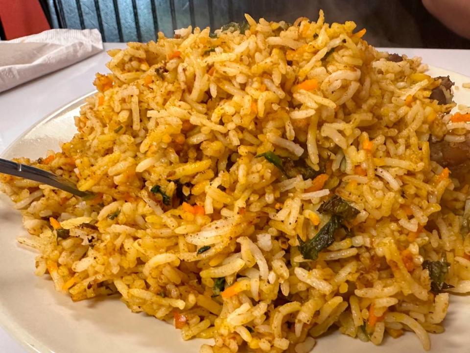 Goat biryani at HWY to India in Ocean Springs