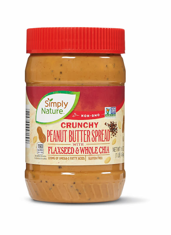 Simply Nature Crunchy Peanut Butter Spread with Flaxseed and Chia