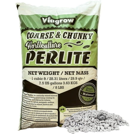 Viagrow Coarse and Chunky Perlite 29.9 Quarts / 1 Cf, Indoor/outdoor Plants Soil Amendment Additive Grow Media