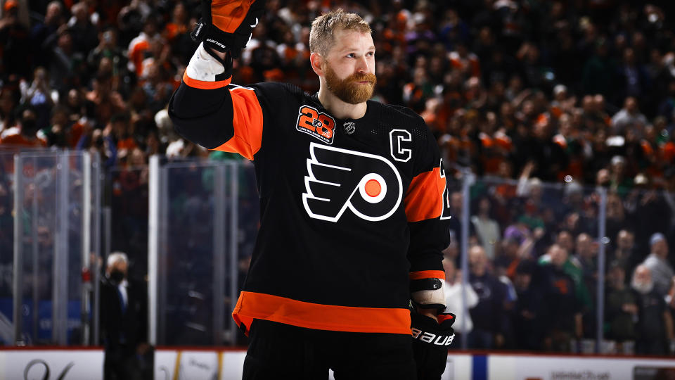 The Philadelphia Flayers have traded Claude Giroux to the XXX ahead of the NHL trade deadline on Monday. (Photo by Tim Nwachukwu/Getty Images)