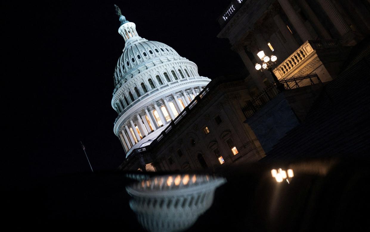 US Capitol seen during a Senate vote on Ukraine aid