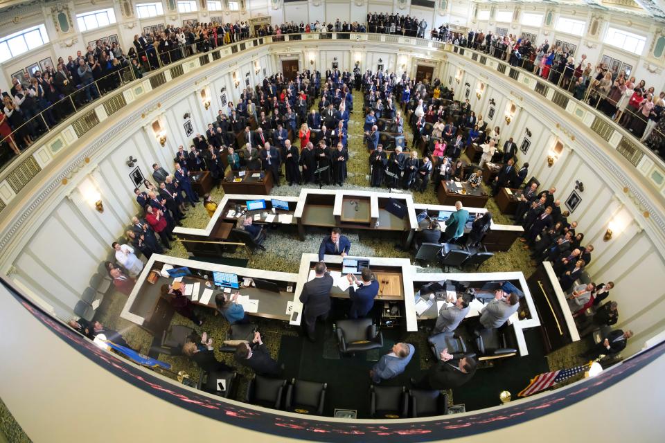 Oklahoma House chambers on the first day of the 2024 legislative session in February.