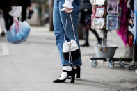 <p>The Gabrielle Purse, seen out on the street.<br> (Photo: Jeff Thibodeau) </p>