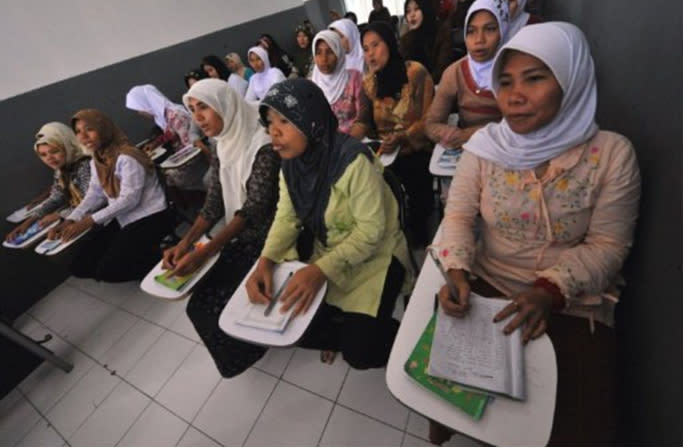 An Indonesian maid reportedly tried to commit suicide after failing an entry test for the third time. (AFP)