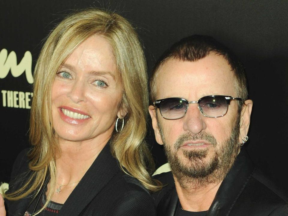 Bach with husband Ringo Starr. Bach stopped acting in the late '80s.