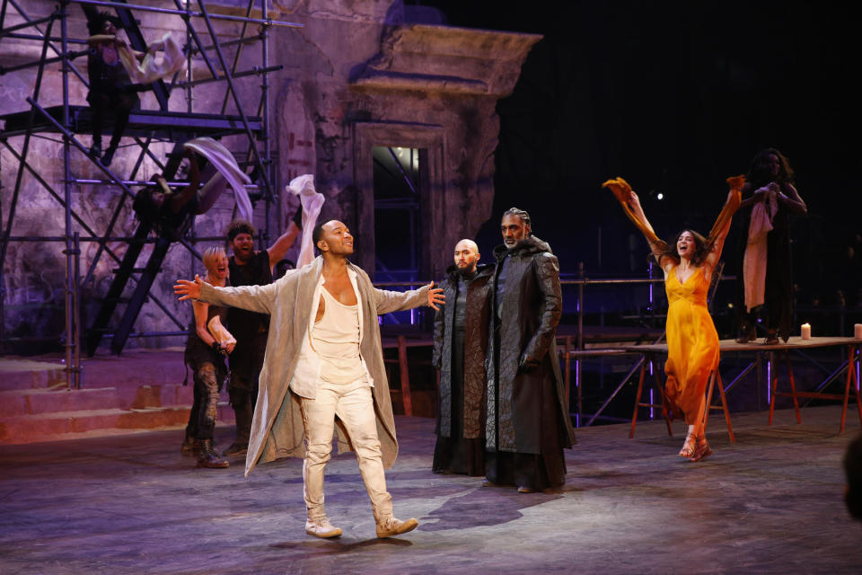 Lewis (third from right) starred in "Jesus Christ Superstar Live!" with John Legend in April.&nbsp; (Photo: NBC via Getty Images)