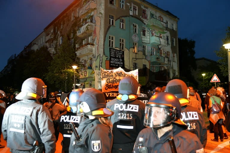 Police in the German capital said 123 officers were hurt in July clashes with left-wing extremists who hurled rocks and bottles at them, smashed shop windows and set cars ablaze